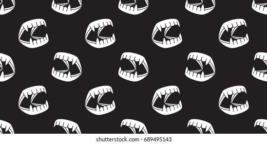 Halloween Ghost Dracula teeth evil Devil monster illustration seamless pattern icon wallpaper background