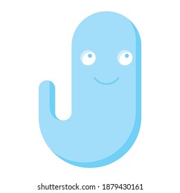 halloween diseño de ilustración vectorial de icono de estilo plano fantasma