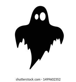 Halloween ghost, flat, vector illustration