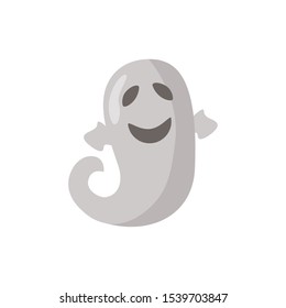 halloween ghost floating isolated icon vector illustration design