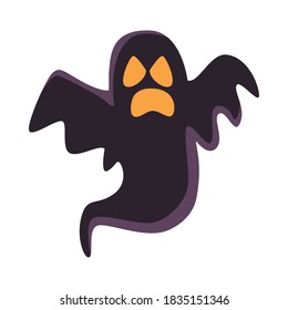 halloween fantasma flotante icono aislado diseño de ilustración vectorial