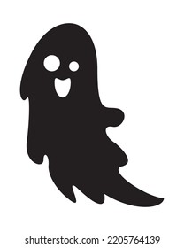 halloween ghost floating silhouette icon