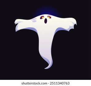 Fuente de fantasma de Halloween, letra T como personaje de boo de miedo para el tipo malvado de terror, monstruo espeluznante de Vector. Halloween fuente de vacaciones de la letra fantasma de dibujos animados T para el tipo de horror malvado o el alfabeto de monstruo espeluznante