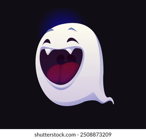 Fuente de fantasma de Halloween o tipografía aterradora de tipo malvado de horror, Vector fantasmal alfabeto monstruo. Fuente de vacaciones de Halloween, fantasma de libro de dibujos animados o vampiro Drácula en forma de letra Q para vacaciones de truco o trato