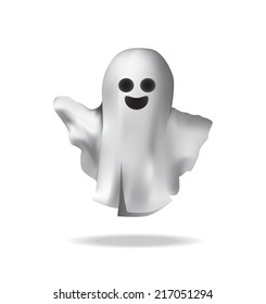 Halloween ghost greeting emoticon