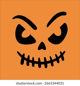Ilustración de expresión de horror de fantasma de Halloween