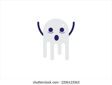 Halloween ghost icon cute style