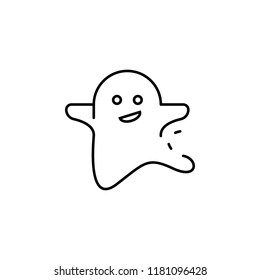 Halloween ghost icon. Element of Halloween holiday icon for mobile concept and web apps. Thin line Halloween ghost can be used for web and mobile