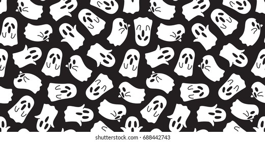 Halloween Ghost icon evil icon devil icon doodle vector seamless pattern wallpaper background