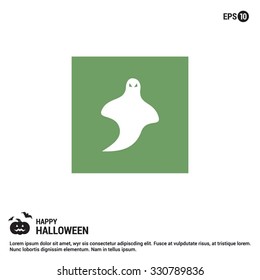 Halloween ghost icon. Halloween Flat elements collection.  simple minimal, flat, solid, mono, monochrome, plain, contemporary style. Vector illustration web internet design elements