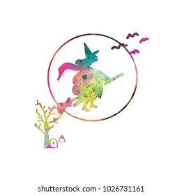 Halloween ghost icon in grunge texture. vector illustration.