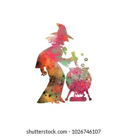 Halloween ghost icon in grunge texture vector illustration.