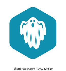 Halloween ghost icon. Simple illustration of halloween ghost vector icon for web design isolated on white background