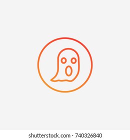 Halloween ghost icon.gradient illustration isolated vector sign symbol