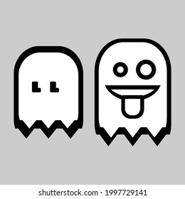 Halloween ghost icons images vector design