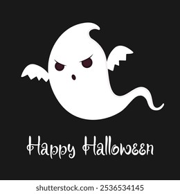 Halloween Ghost Illustration. Happy Halloween Background. For Halloween Day, Trick or Treat Celebrations, Holiday Parties, and October 31st Festivities.