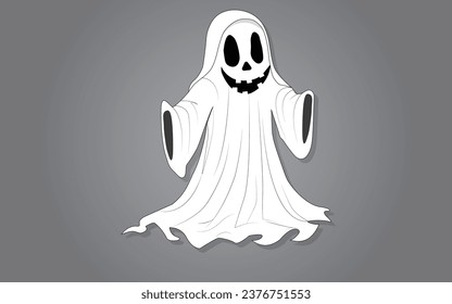  Fantasma de Halloween , vector de ilustración , fondo .