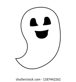 halloween ghost isolated icon