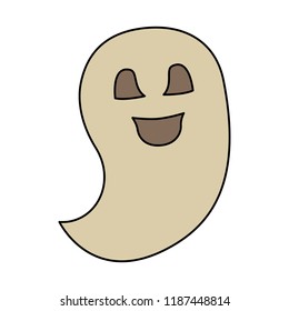 halloween ghost isolated icon