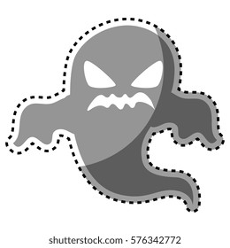 halloween ghost isolated icon