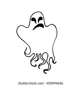  halloween ghost isolated on background,