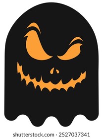 Halloween ghost isolated on white background.