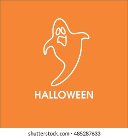 Halloween ghost line icon
