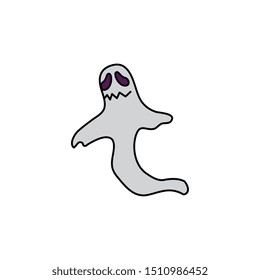 halloween ghost mystery isolated icon