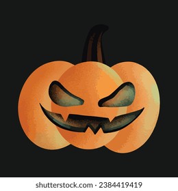 Halloween ghost pumpkin illustration hand drawn texture cartoon style