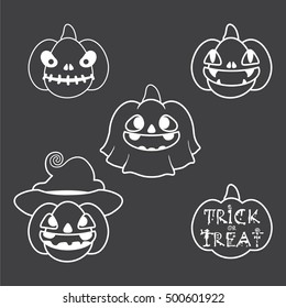 Halloween Ghost Pumpkins Two Tone