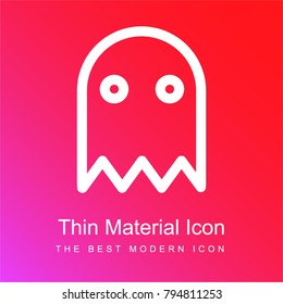 Halloween ghost red and pink gradient material white icon minimal design