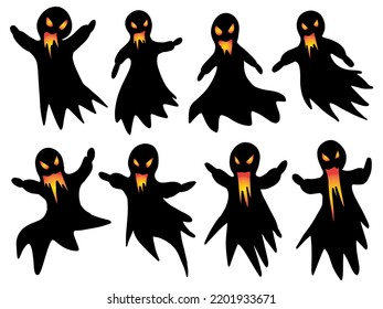 Halloween Ghost Scary Set Illustration