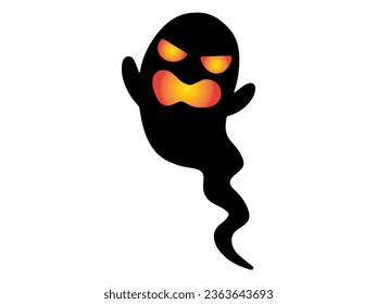 Halloween Ghost Scary Silhouette Illustration