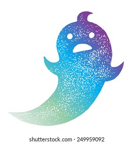 halloween ghost. scribble sketch vector illustration