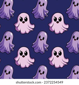 halloween ghost seamless cute scary pattern for wallpaper decorations