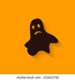 halloween ghost sign - vector illustration. eps 10