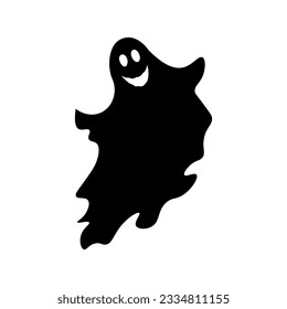 Halloween ghost silhouette illustration, vector illustration