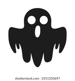 Um vetor de silhueta fantasma de Halloween