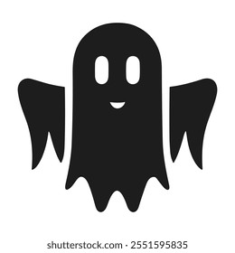 Um vetor de silhueta fantasma de Halloween