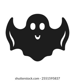 A Halloween ghost silhouette vector