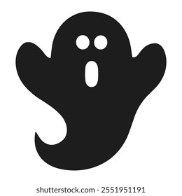 Um vetor de silhueta fantasma de Halloween