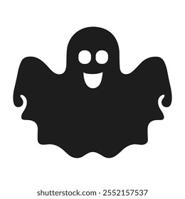 Um vetor de silhueta fantasma de Halloween