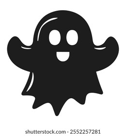 Um vetor de silhueta fantasma de Halloween