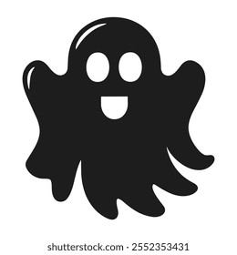 A Halloween ghost silhouette vector