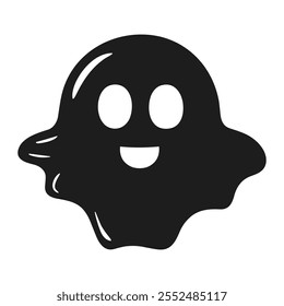 Um vetor de silhueta fantasma de Halloween