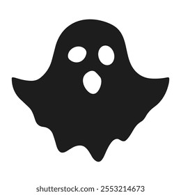 A Halloween ghost silhouette vector