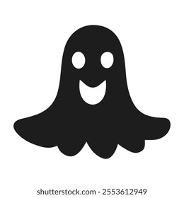 A Halloween ghost silhouette vector