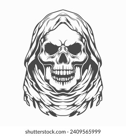 
Halloween ghost skull vector design