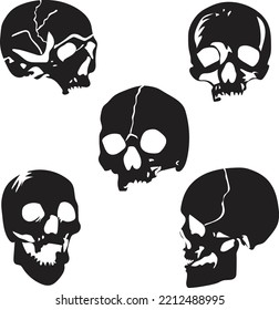 Halloween ghost skull vector illustration