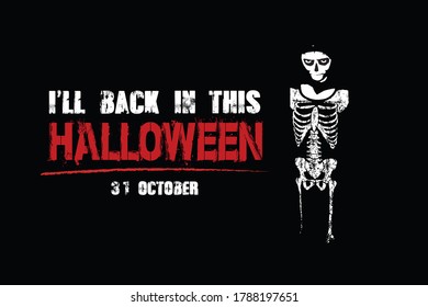 Halloween Ghost skulls and...or Illustration Design. 100% editable.